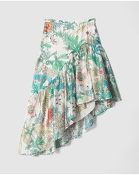 & Other Stories - Asymmetric Ruffle Midi Skirt