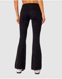 EDIKTED - Desiree Knitted Low Rise Fold Over Pants