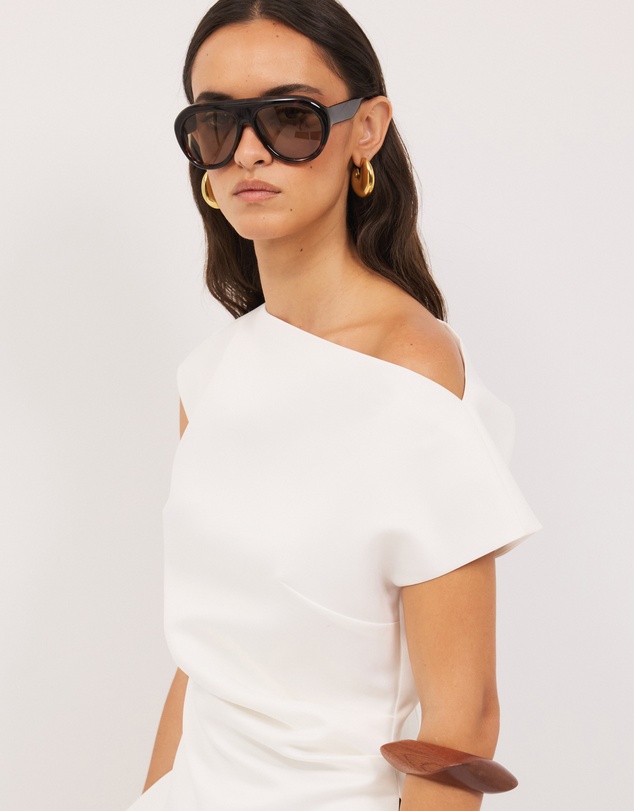 Calli - Marla Off-Shoulder Satin Top