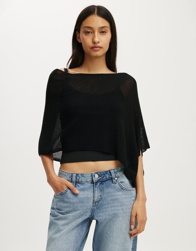 Cotton On - Sheer Knit Poncho
