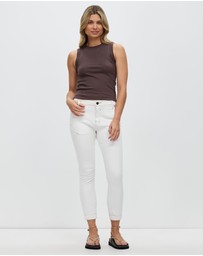 DRICOPER DENIM - Cuffed White Jeans