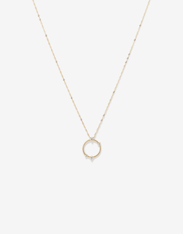 Michael Hill - Diamond Studded Circle Necklace in 10kt Yellow Gold