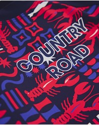 Country Road - Lobster Geometric Rash Vest