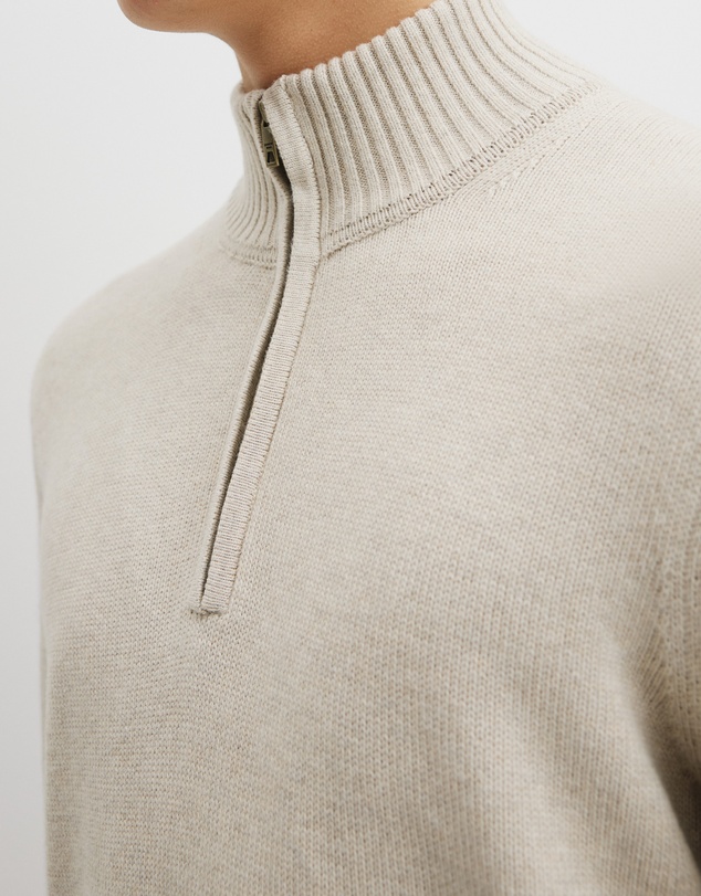 Country Road - Australian Good Earth Cotton Half Zip Knit