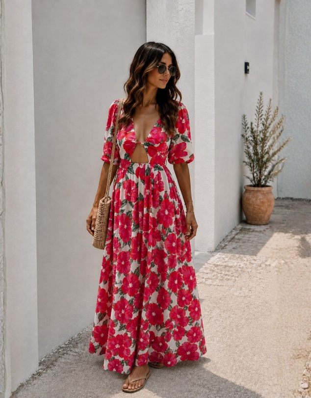 Esther & Co - Delarina Dress - Pink Floral