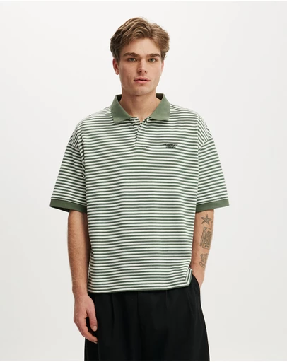 Cotton On - Box Fit Short Sleeve Polo