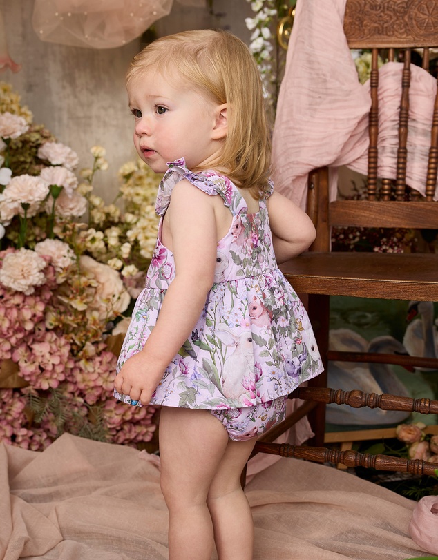 Fleur Harris - 'Heirloom Treasures' Esme Skirt Bodysuit in Pink Multi
