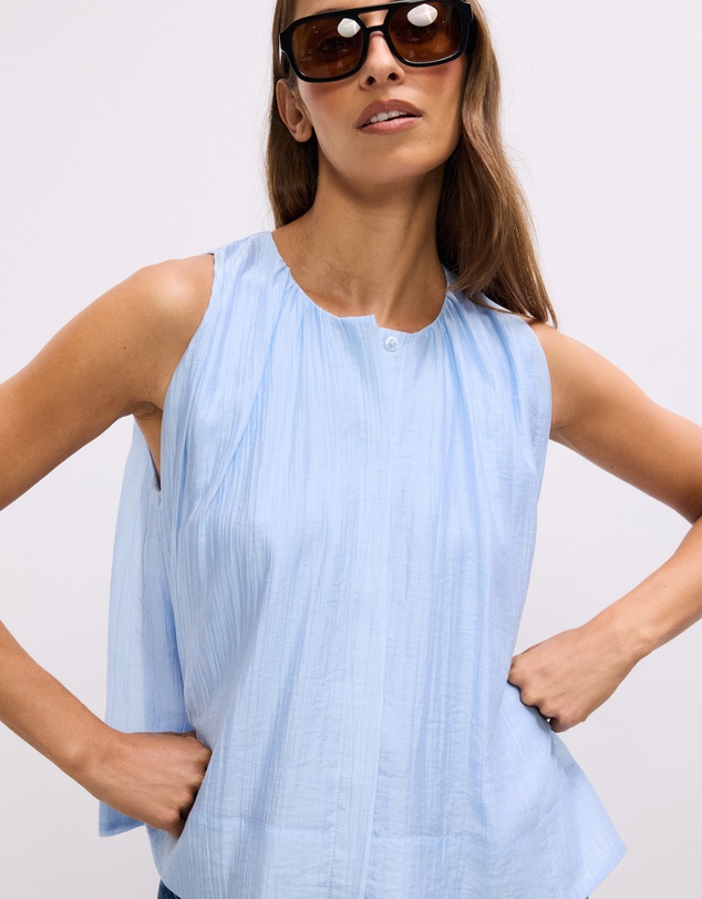 The Fated - Lila Gathered Neck Blouse