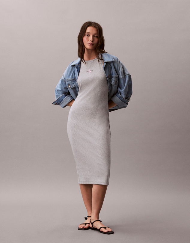 Calvin Klein Jeans - Monogram Rib Midi Tank Dress