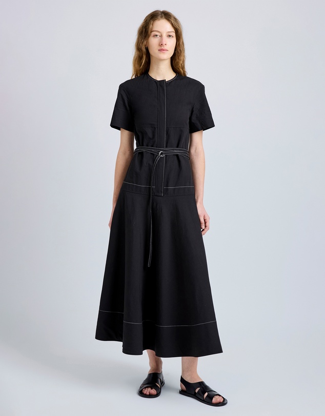 Proenza Schouler White Label - Elizabeth Dress In Solid Cotton Linen