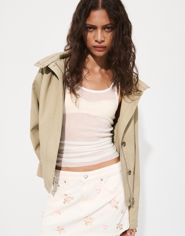 M.N.G - Floral Embroidery Skirt
