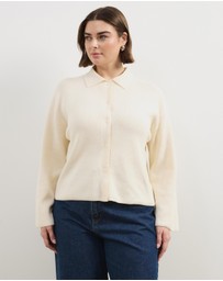Atmos&Here Curvy - Jay Relaxed Rib Cardigan
