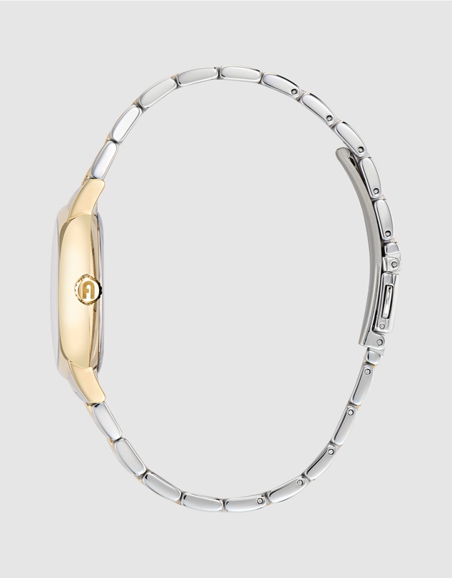 Furla - Heritage Furla 32mm Green Dial with Crystal Ring and Two-Tone Bracelet Watch