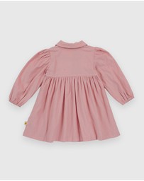 Goldie + Ace - Wild Strawberry Corduroy Collar Dress - Babies-Kids