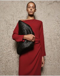 M.N.G - Boat-Neck Ruched Dress