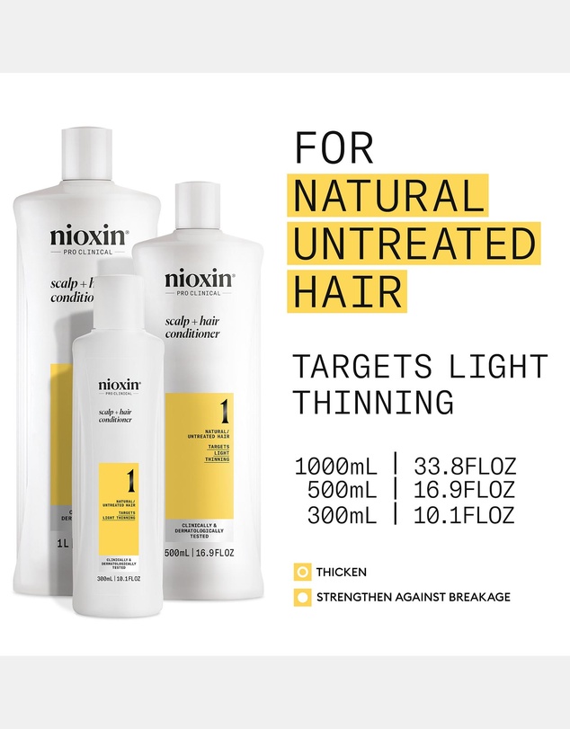 Nioxin - Nioxin System 1 Scalp + Hair Conditioner - Hair Thickening Conditioner For Natural Hair With Light Thinning, 300ml