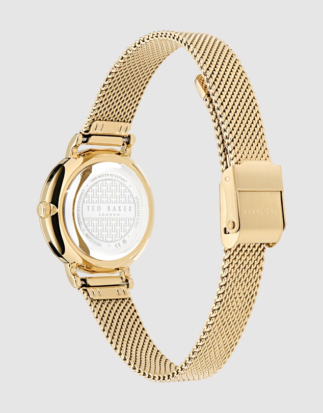 Ted Baker - Staciie 28mm Pink Gold-Tone Mesh Bracelet Watch
