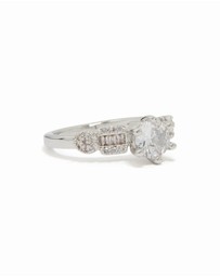 Lovisa - Silver Cubic Zirconia Small Round Ring