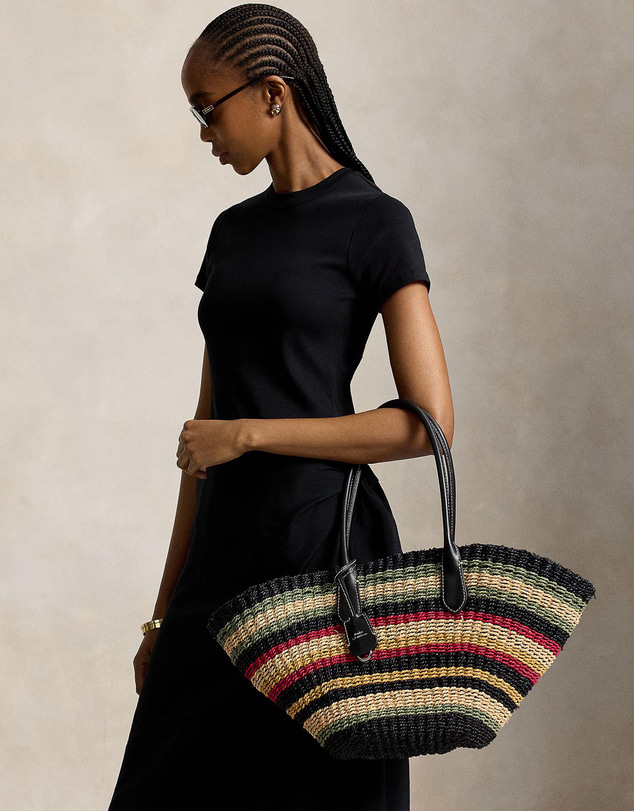 Polo Ralph Lauren - Bellport Raffia Basket Tote Bag