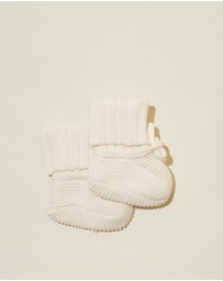 Cotton On Kids - Baby Organic Blend Knit Booties