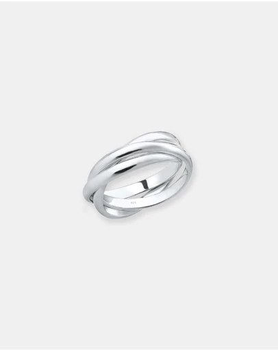 Elli Jewelry - Interwined Band Ring in 925 Silver