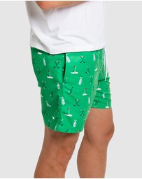 Sant And Abel - Men's Golf Green Swim Shorts