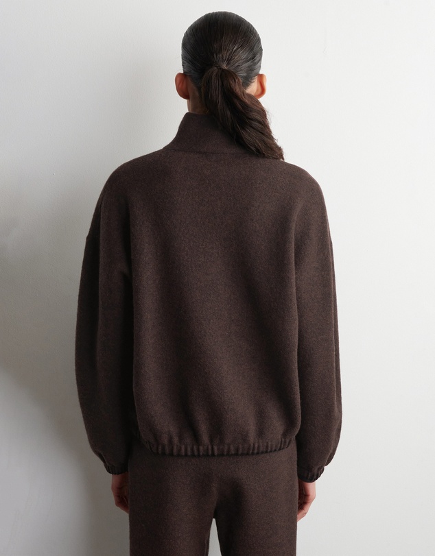 COS - Boiled Merino Wool Zip-Up Jumper