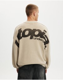 Cotton On - Washed Graphic Crew Knit