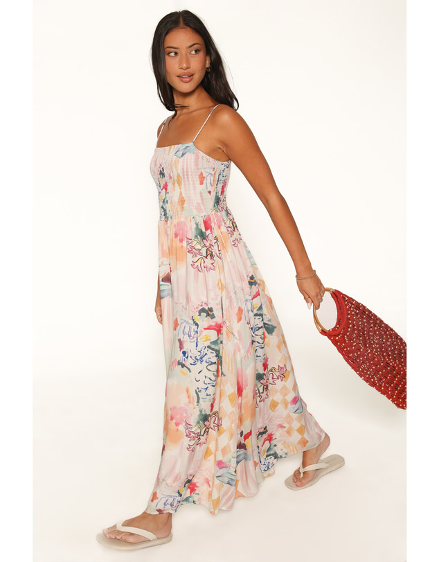 Petal & Pup - Kalyn Maxi Dress - Pink Watercolor