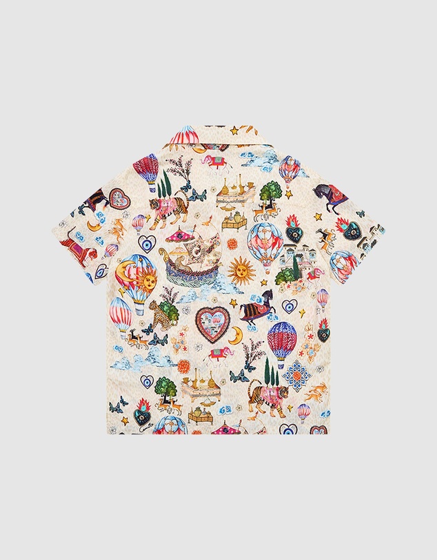 Camilla - Short Sleeve Camp Collared Shirt - Kids-Teens