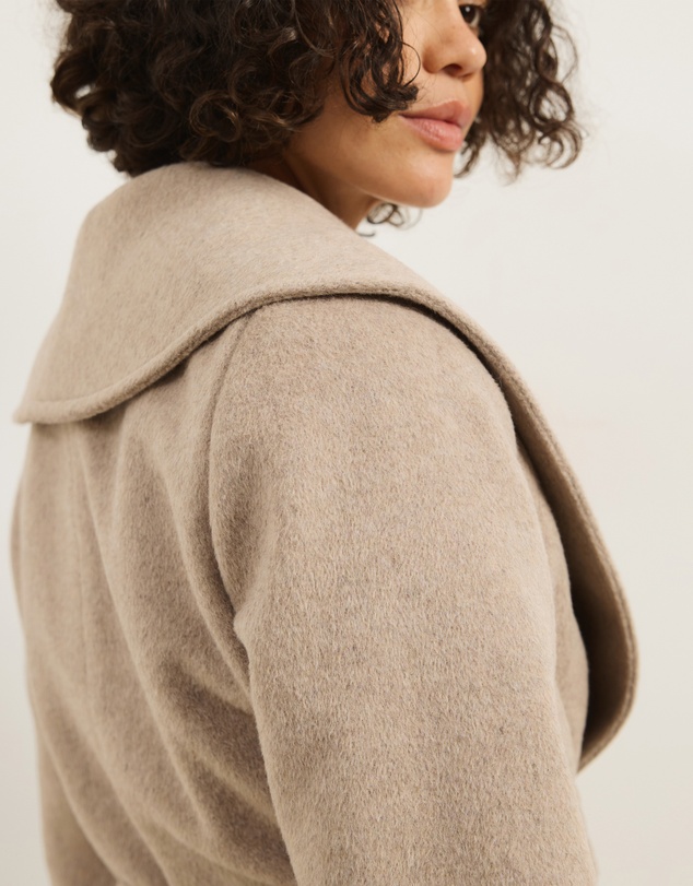 Atmos&Here - Dune Wool Blend Shawl Collar Coat
