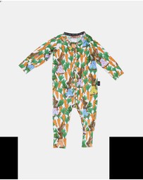 Kip&Co - Carrot Joy Organic Long Sleeve Zip Romper - Babies