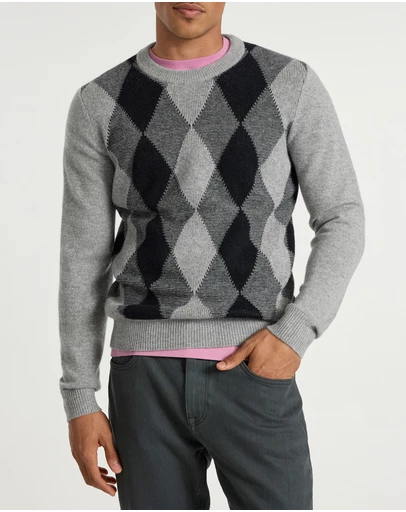 Marcs - Matt Argyle Knit Jumper
