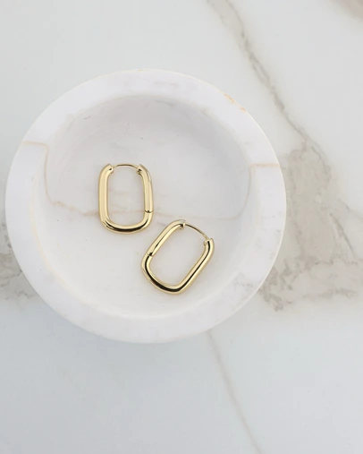Luna Rae - Gold Vermeil - Edge Hoops