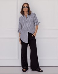 ALEXANDRA - Austin Shirt Black Stripe