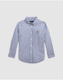 Polo Ralph Lauren - Striped Cotton Poplin Shirt - Kids - ICONIC EXCLUSIVE