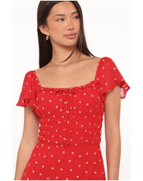 Petal & Pup - Sherrie Maxi Dress - Red Polka Dot