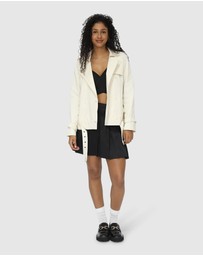 Belle & Bloom - Cool Nights Cropped Trench Coat