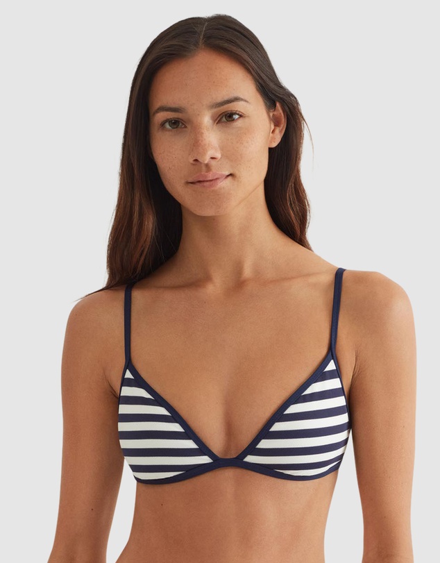 Polo Ralph Lauren - Pique Stripe Padded Triangle Bikini Top
