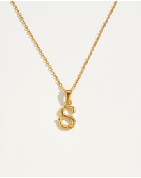 Reliquia - S Initial Gold Charm Necklace