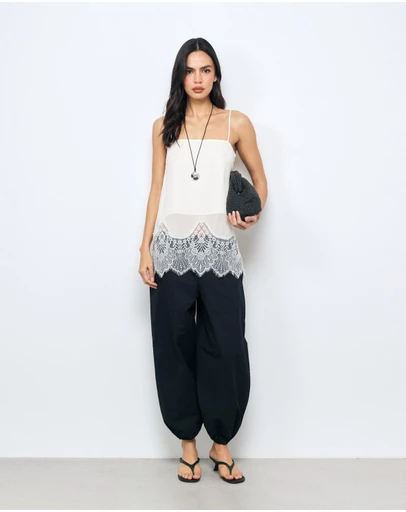 AERE - Tori Cuffed Barrel Pants