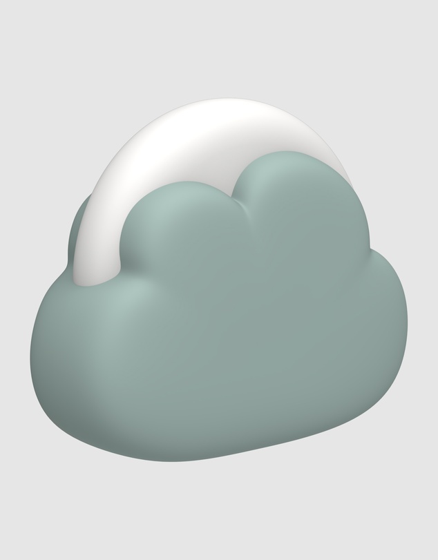 Kreafunk - Kreafunk Kids Cloudy Lamp - Dusty Green