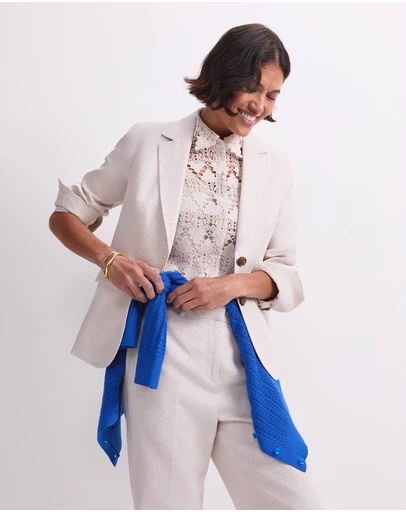 Sportscraft - Freya Short Linen Blazer