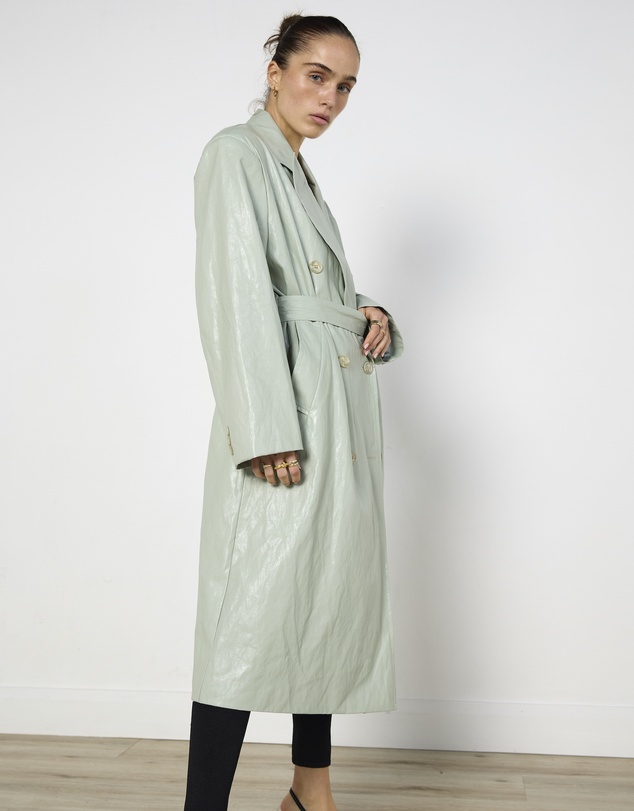 Cirkular - Pre-Loved - Source Unknown Faux Leather Trench