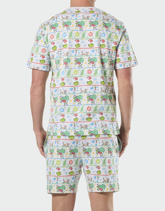Mitch Dowd - Mitchdowd Mens Grinch Stripe Christmas Pyjama Set