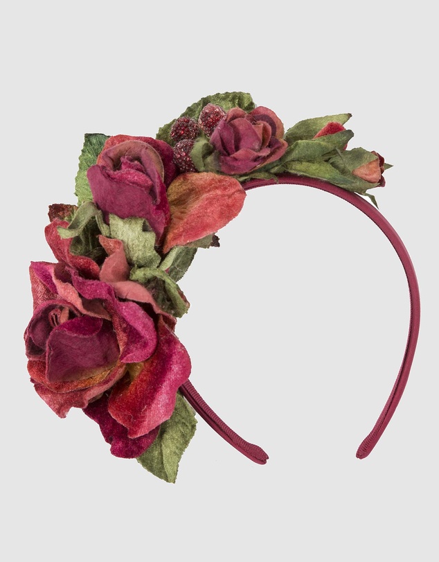 Max Alexander - Wine Vintage Flowers Fascinator Headband