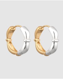 Elli Jewelry - Earrings Hoops Bicolor 925 Sterling Silver