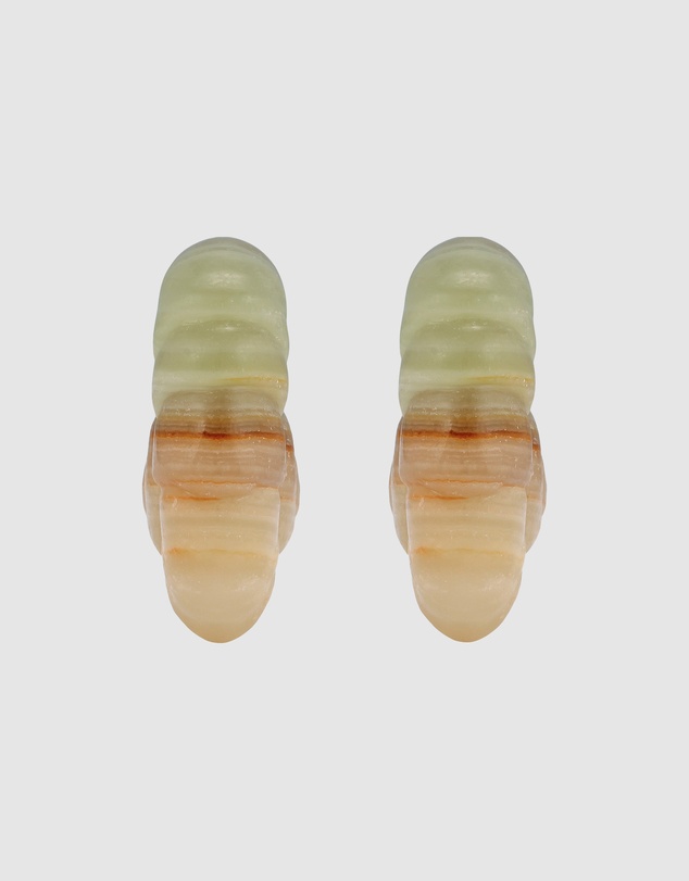 Haze & Glory - ICONIC EXCLUSIVE - Earrings Women Stud Jade 925 Sterling Silver Gold Plated