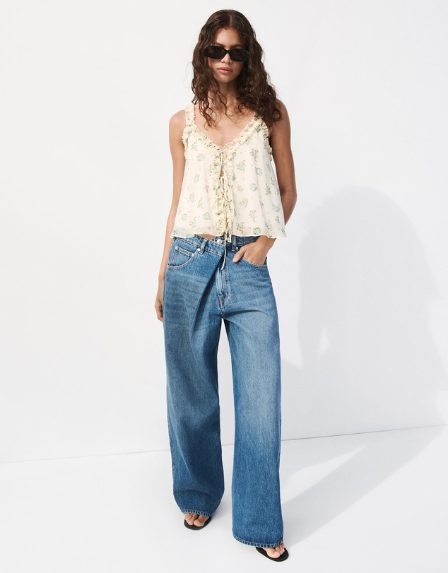 M.N.G - Floral Top with Tie Details