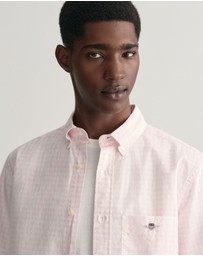 Gant - Regular Fit Classic Gingham Poplin Short Sleeve Shirt